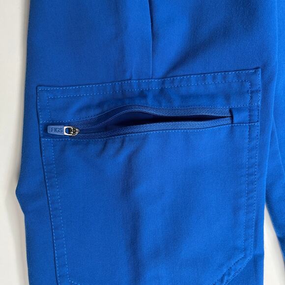 Figs Scrub Set Royal Blue Zamora Jogger Pants XSP Catarina One-Pocket Top XS - Picture 12 of 16